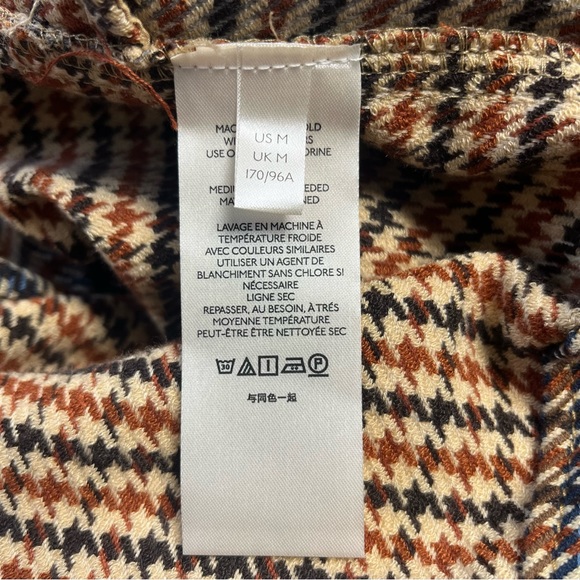 We The FREE PEOPLE Medium Bentley Ombre Shirt Jacket Overcoat Houndstooth Plaid - Picture 8 of 12